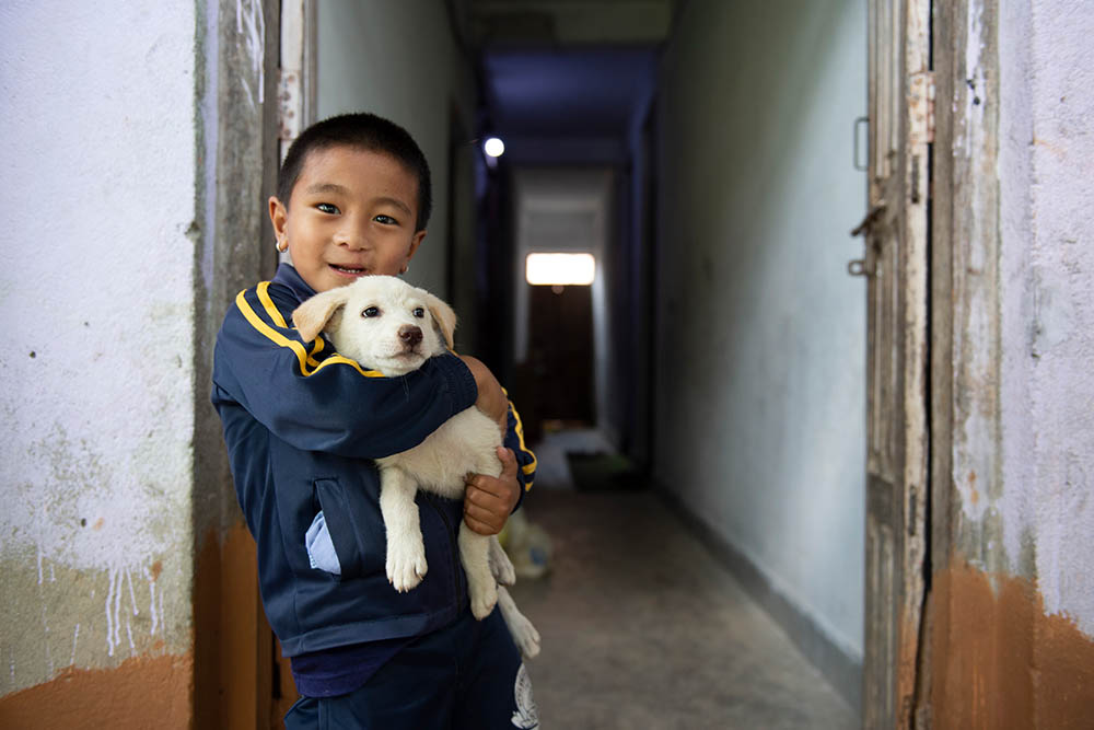 Jenious and his dog