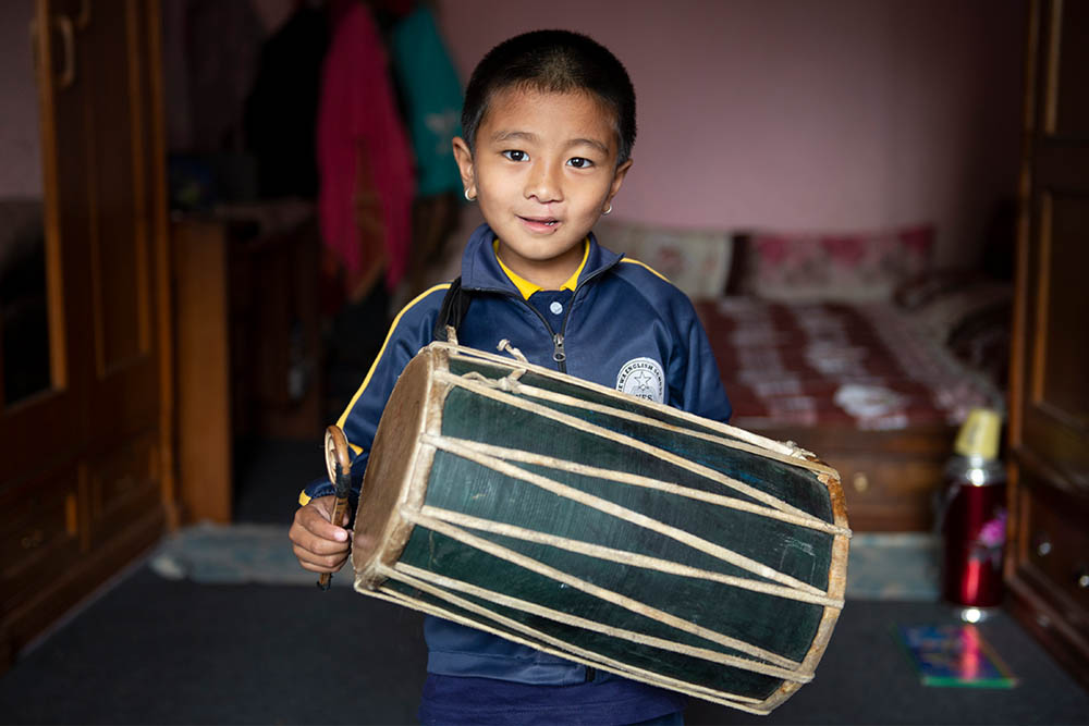 Jenious with his Drum