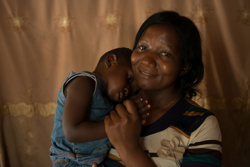 Violet hugs mom