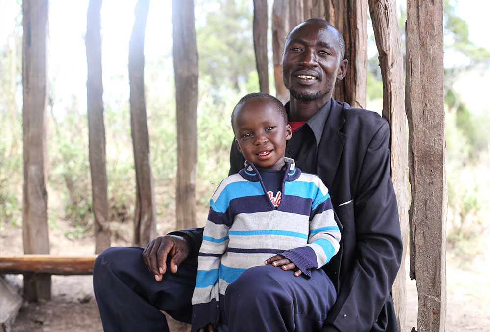 Benjamin with his father