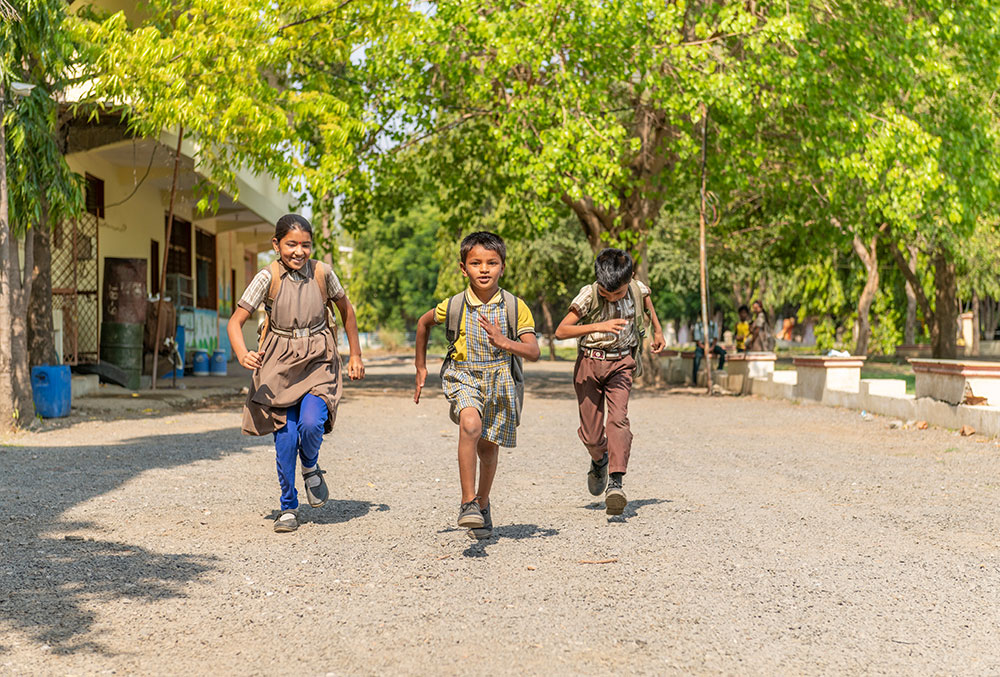 Rajesh running with friends