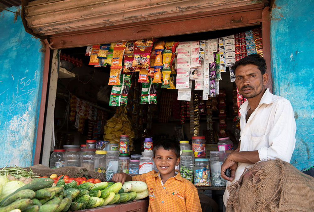 Rajesh at snack stand