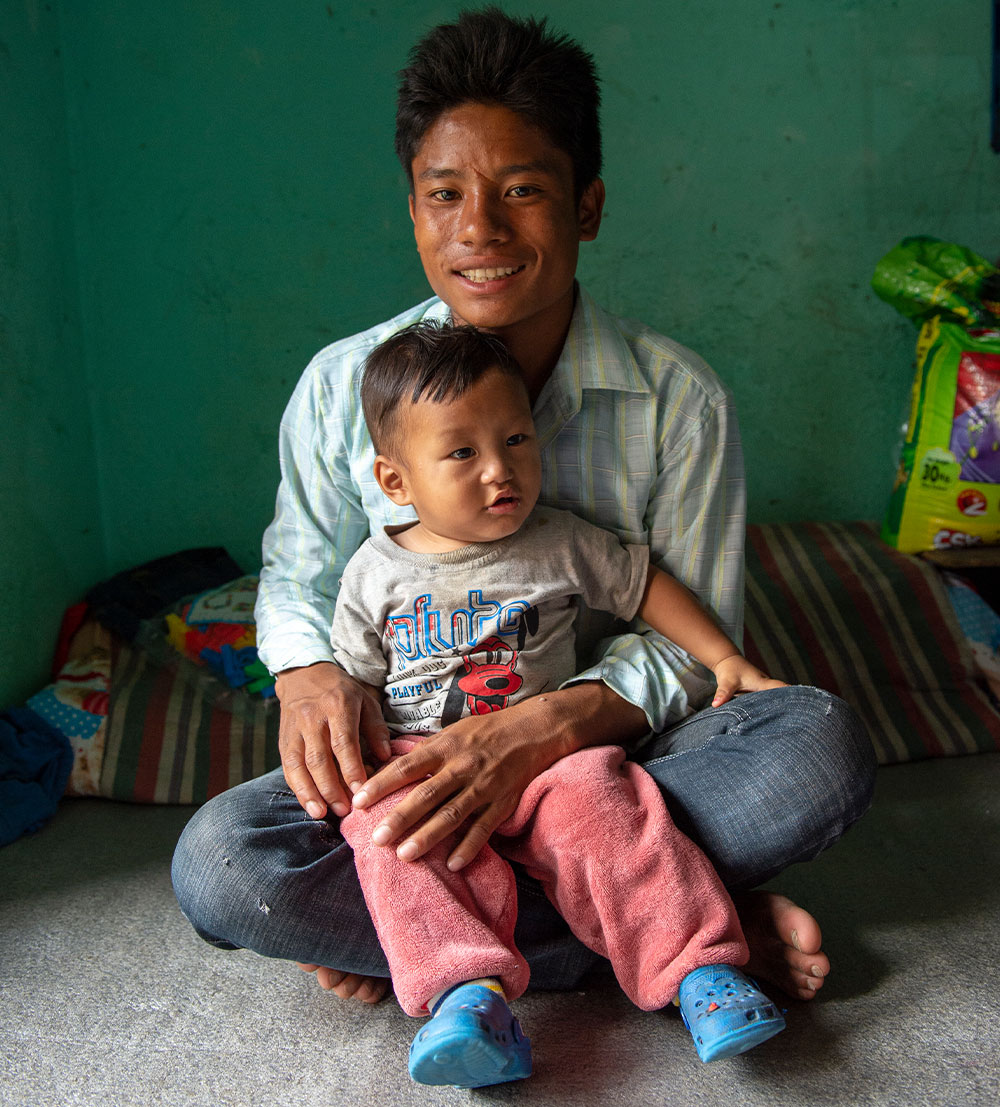 Smile with his father Umesh