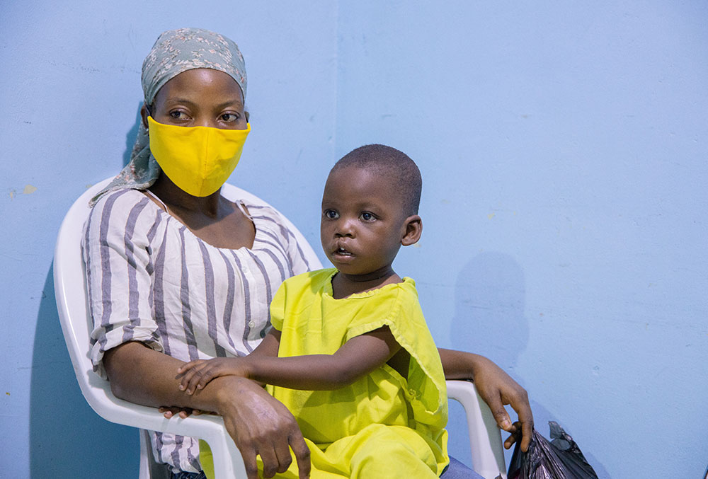 Opeyemi and Deborah in the waiting room