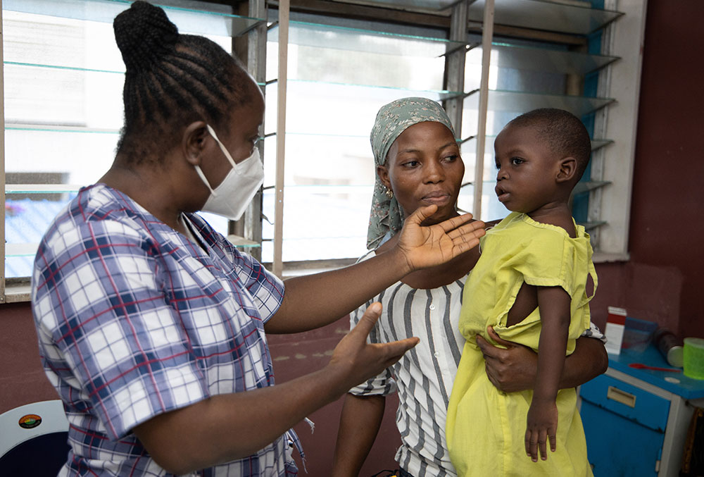 Opeyemi receives a consultation at LUTH before his cleft surgery