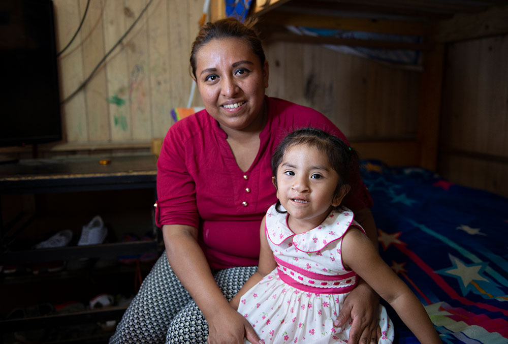 Kristell and her mother in 2019