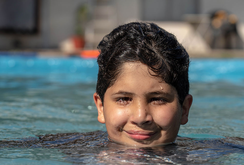 Juan in a pool