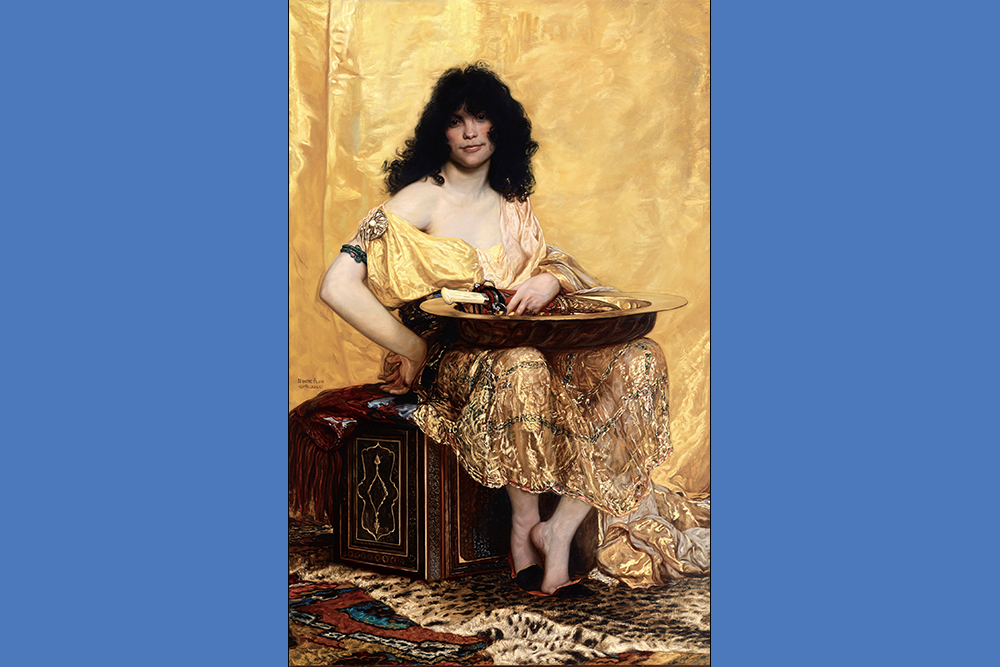 Nanette's Replica of Regnault's Salome, 63 x 40 in., oil on linen, 2020