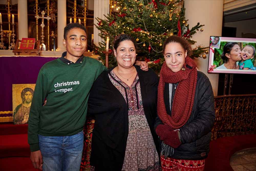 Melena with her family at the Big Smile Carol Concert