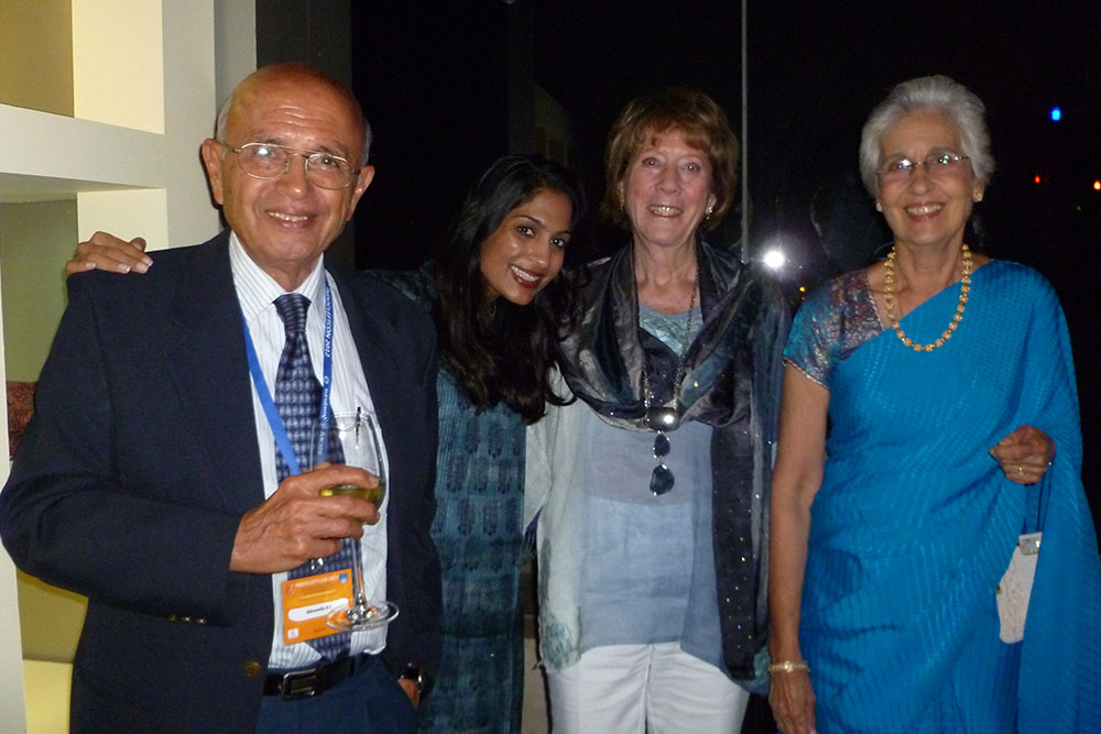 Priya with the late Dr Hirji Adenwalla and his wife, Gunar