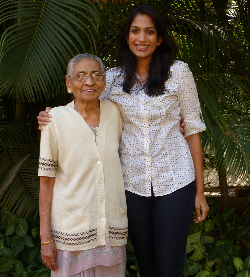 Priya with her grandmother