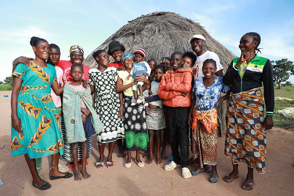 Zita posing with her family