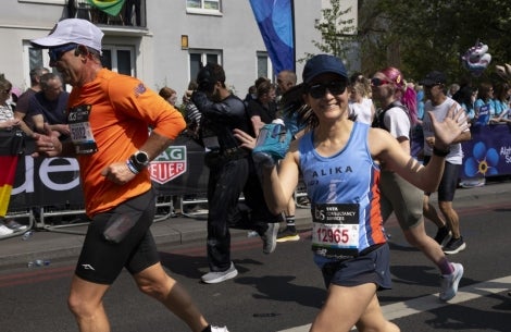 Smile Train runner in the London Marathon