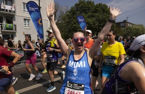 Smile Train runner in the London Marathon
