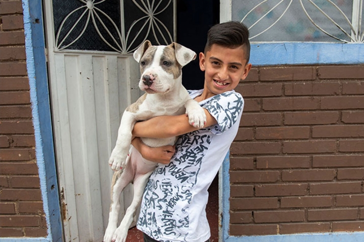 Cristian with dog