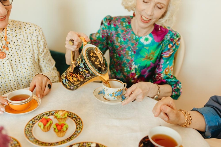 Women having a tea party