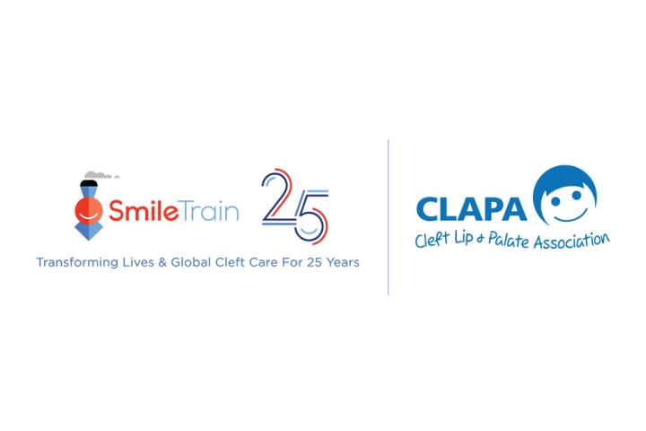 Smile Train 25 and CLAPA logos