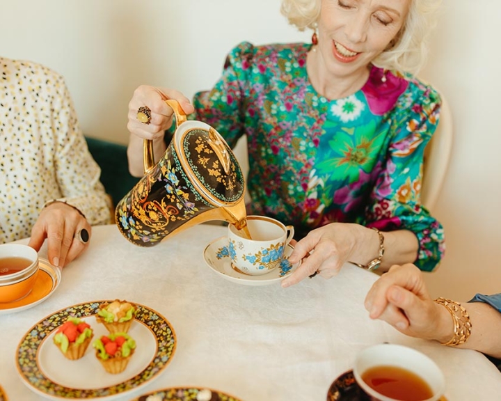 Women having a tea party