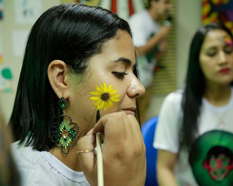 Camila Beni, Senior Programs Manager for Smile Train Brazil gets her face painted