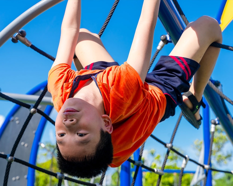 Quy hanging upside down