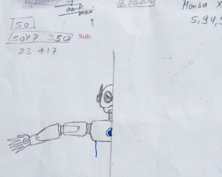 Jenious's drawing of a robot