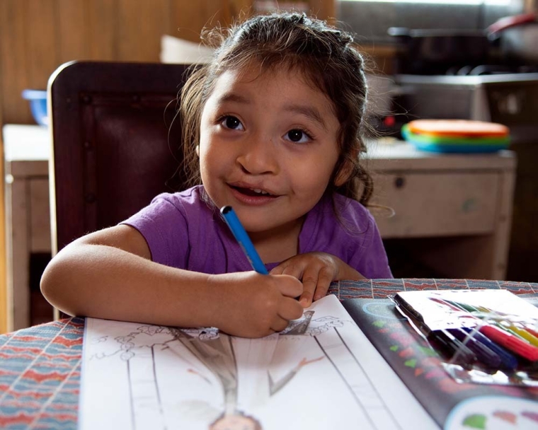 Itzayana drawing after cleft surgery
